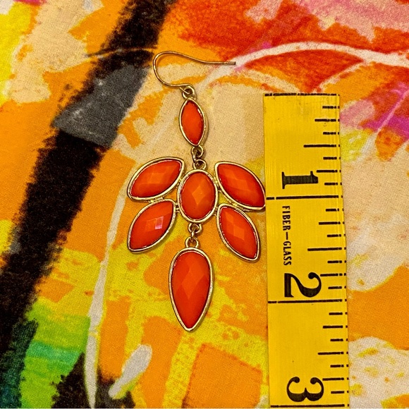 ORANGE CHANDELIER EARRINGS - Picture 4 of 4